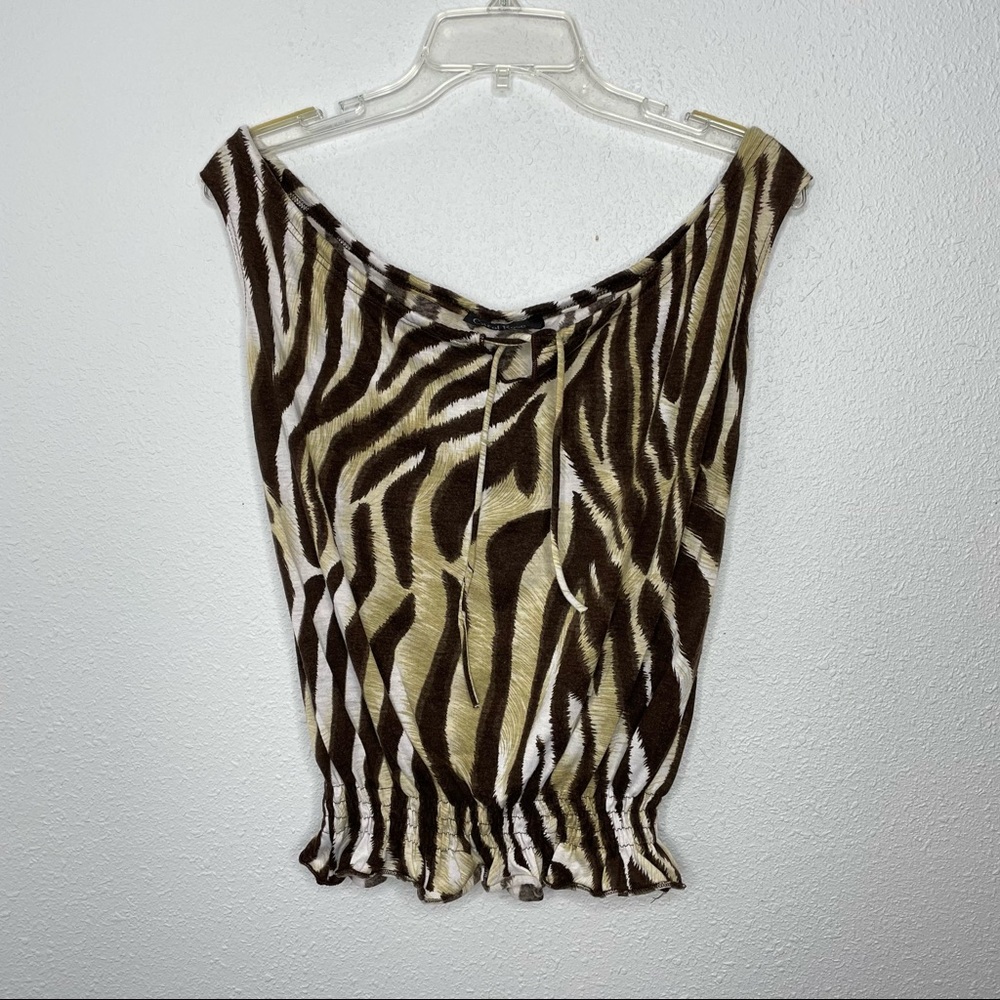 Carol Rose Animal Print Sleeveless Top size S